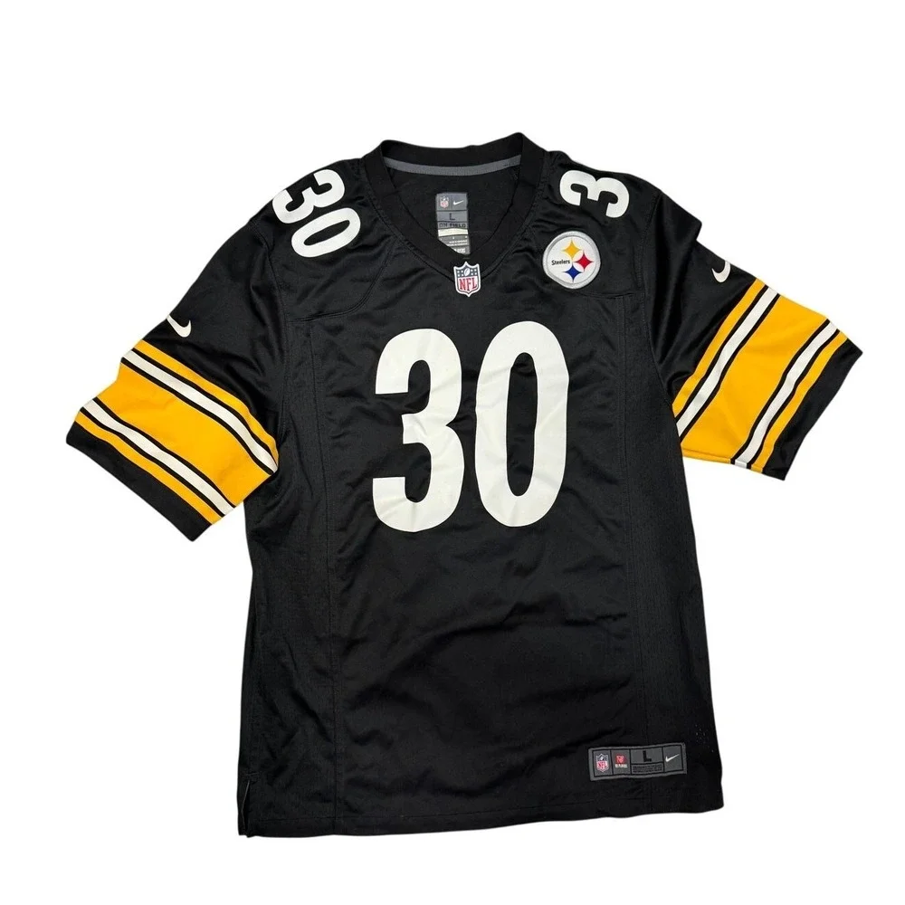 Nike Pittsburgh Steelers James Conner 30 NFL Jersey Mens Large Black On Field